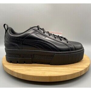 Puma X  Dua Lipa Shoes Black Platform Sneaker Lace Low 388013-01 Womens Size 10